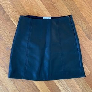 Babaton Vegan Leather Modern Mini Skirt Size 2